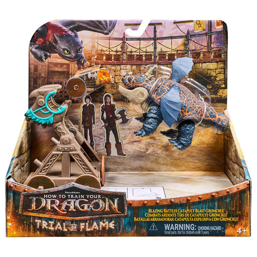 How to Train Your Dragon Trial of Flame Blazing Battles Catapault Blast Gronckle Playset