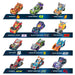T-Racers Mix 'N Race Cars - Glitcher - Monster Machine - Blue Dragon (3 Pack)