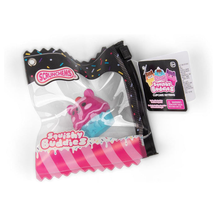 Scrunchems Squishy Buddies Cupcake Keyring - Assorted Pack
