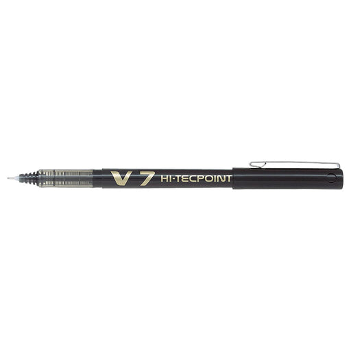 Pilot V7 Hi-Tecpoint M 0.7 Black Blue Red Rollerball Pens (3 Pack)