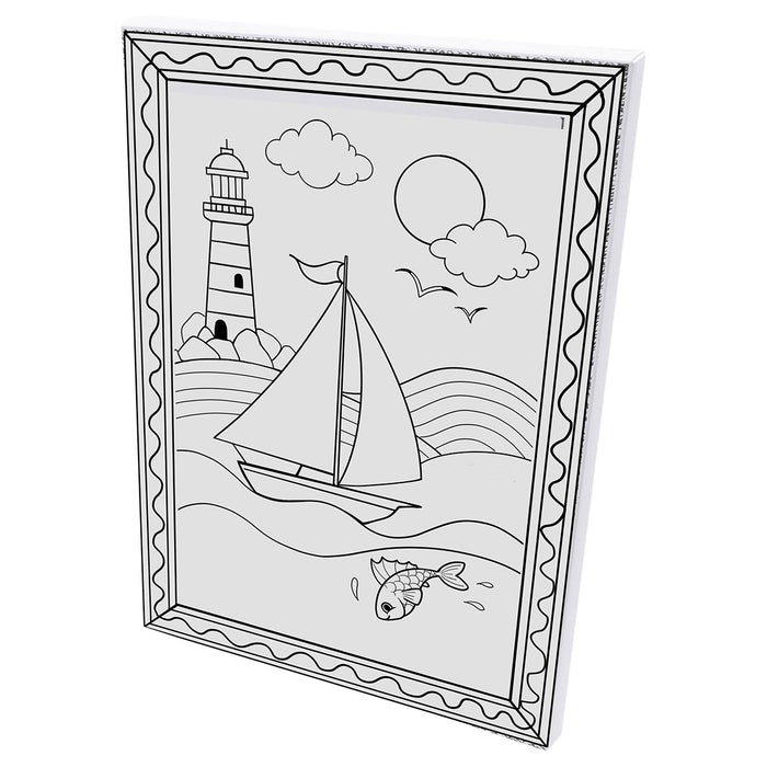 Washable Art Lighthouse Colouring Protective Mat
