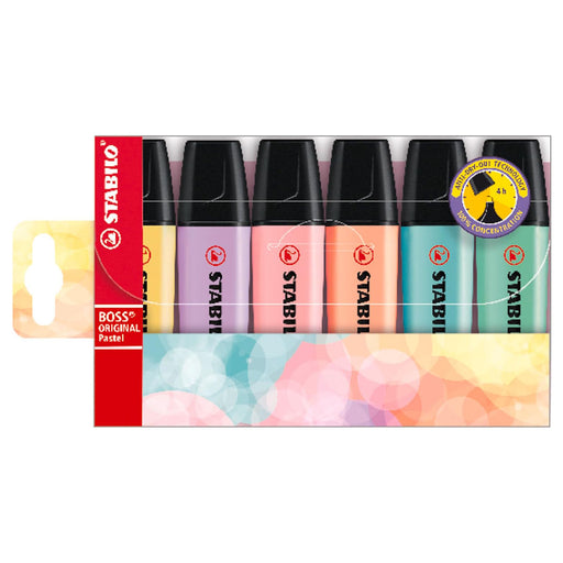 STABILO BOSS ORIGINAL Pastel Highlighters (6 Pack)