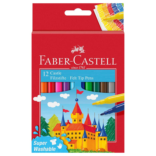 Faber-Castell Felt Tip Pens Washable (12 Pack)