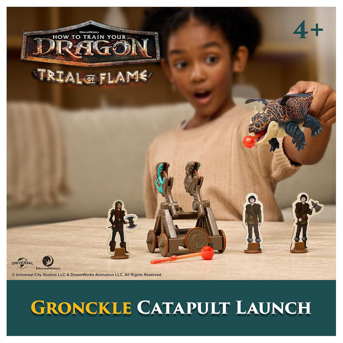 How to Train Your Dragon Trial of Flame Blazing Battles Catapault Blast Gronckle Playset