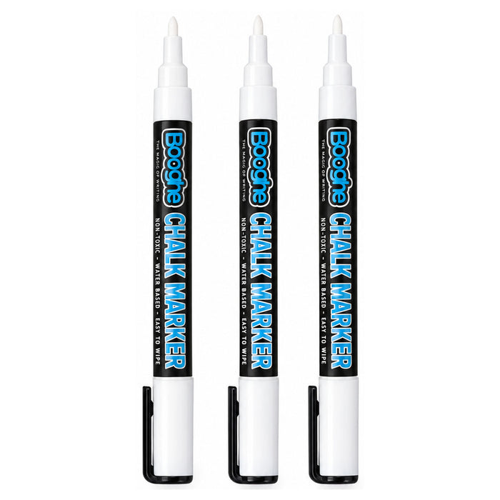 White Chalk Markers Extra Fine Tip 1mm 4 Pack