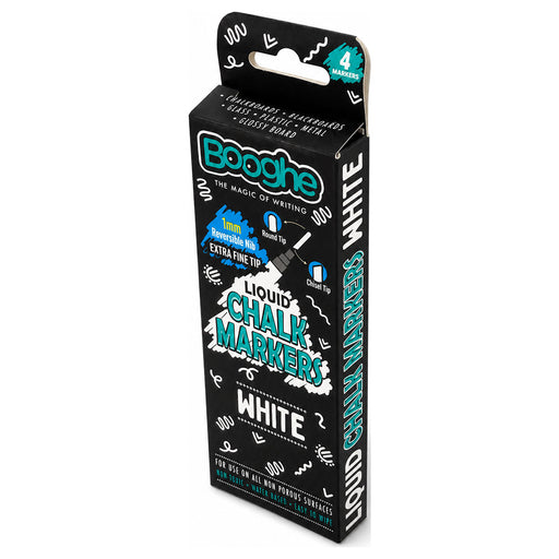 White Chalk Markers Extra Fine Tip 1mm 4 Pack