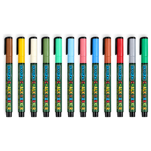Chalk Markers Earth/Natural Colours Extra Tip 1mm Pack of 12
