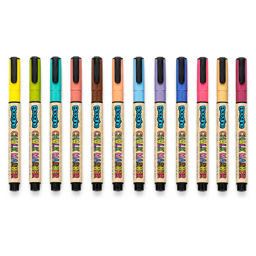Chalk Markers Vintage Colours Extra Tip 1mm 12 Pack