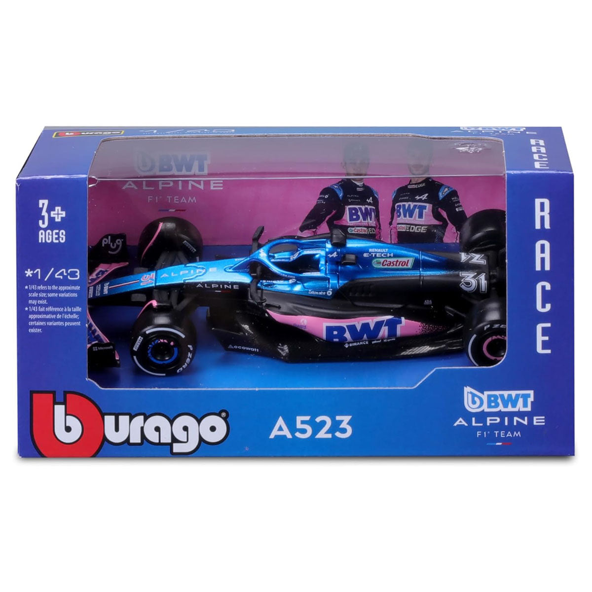 1/24 F1 ALPINE A522 Esteban Ocon 2022 Centauria Panini Atlas Blister 1/24 F1 ALPINE A522 Esteban Ocon 2022 Centauria Panini Atlas Blister