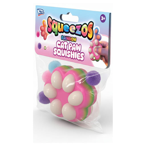 Squeezos Rainbow Cat Paw Squishy Toy 1 Piece