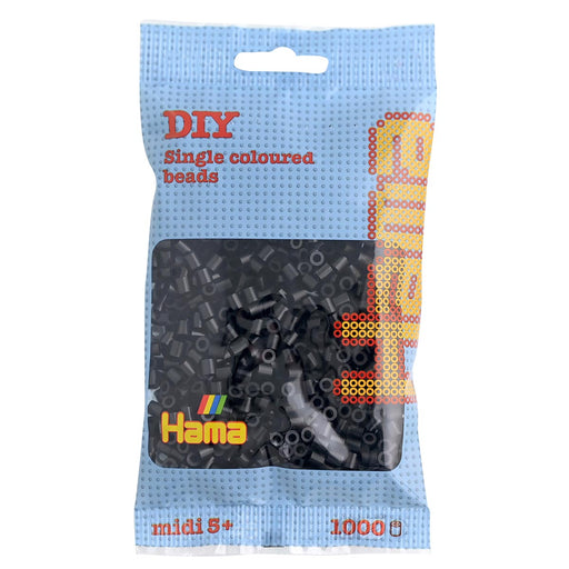 Hama Midi Beads Black 1000 Piece Pack