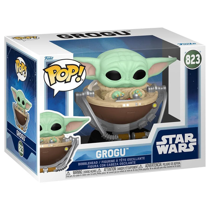 Funko Pop! Star Wars: The Mandalorian and Grogu: Grogu in Pram Bobblehead Figure #823
