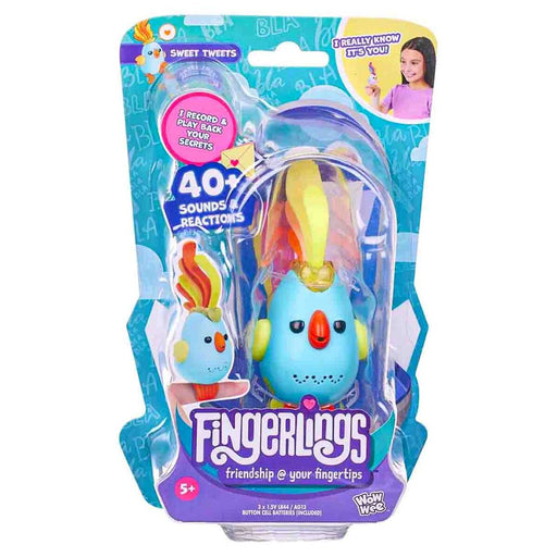 Fingerlings Sweet Tweets Interactive Bird Blue