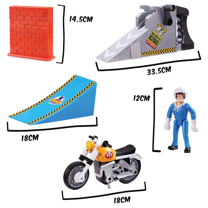 Stuntman Stu Nitro Boost Stunt Bike Rev, Zoom 'n' Jump Set