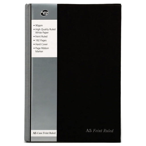 Pukka Pad A5 Case Feint Ruled Black Notebook