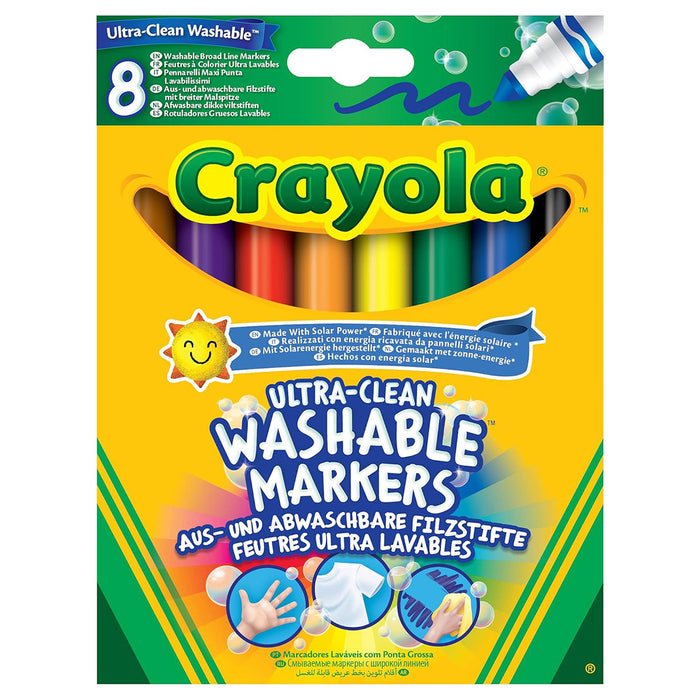 Crayola Ultra-Clean Washable Broad Line Markers (8 Pack)