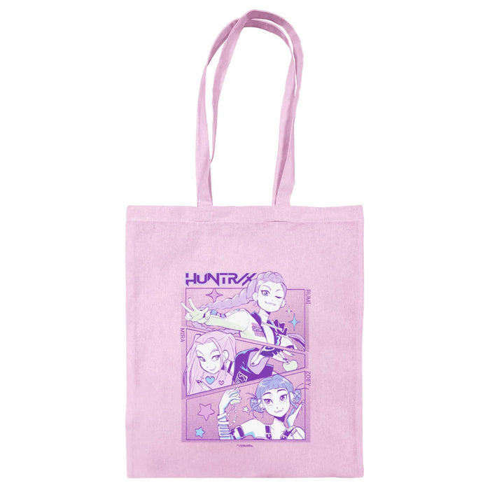 Huntrix Trio K-POP Demon Hunters Light Pink Tote Bag