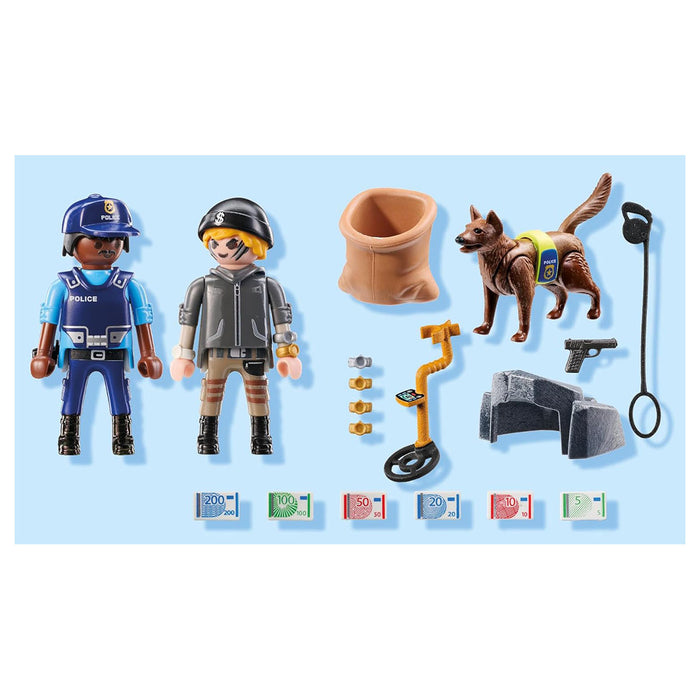 Playmobil Police Search with Dog Playset