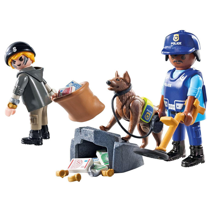 Playmobil Police Search with Dog Playset