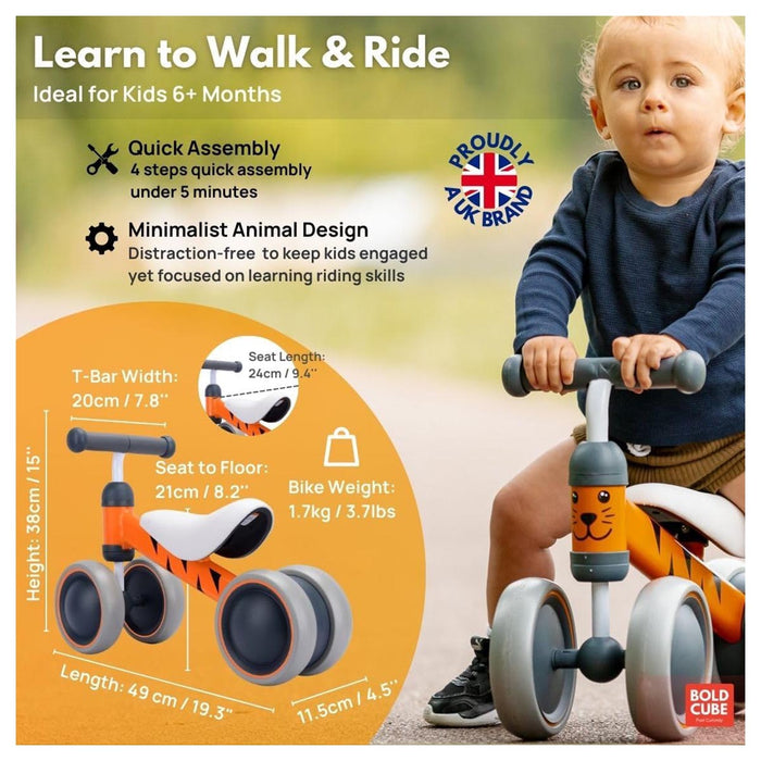 Boldcube Baby Ride-On Bike Benny Tiger