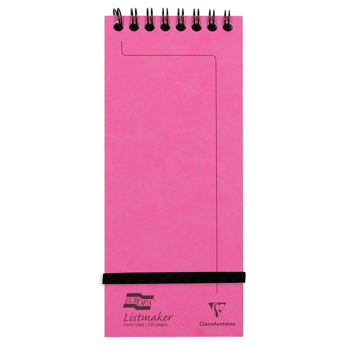 Clairefontaine Europa Listmaker Pad Feint Ruled 120 Pages Pink