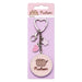 Pusheen the Cat Logo Pink Keyring with Mini Charms