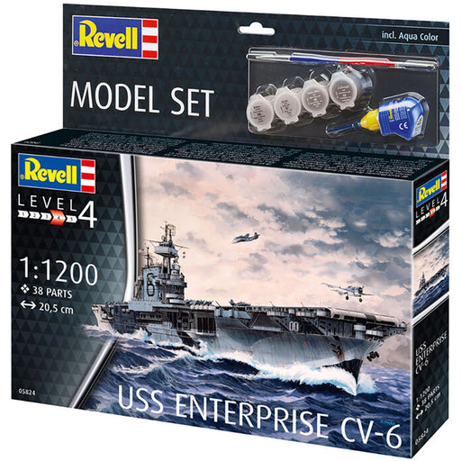 Revell USS Enterprise CV-6 Ship 1:1200 Model Set 
