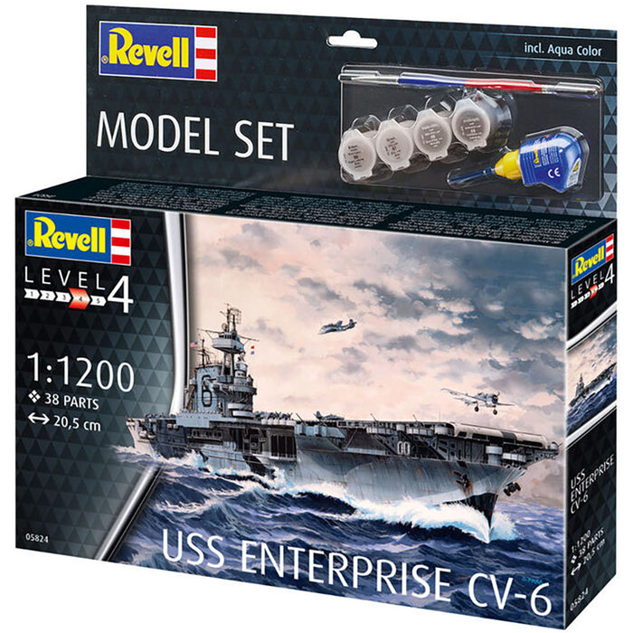 Revell USS Enterprise CV-6 Ship 1:1200 Model Set 