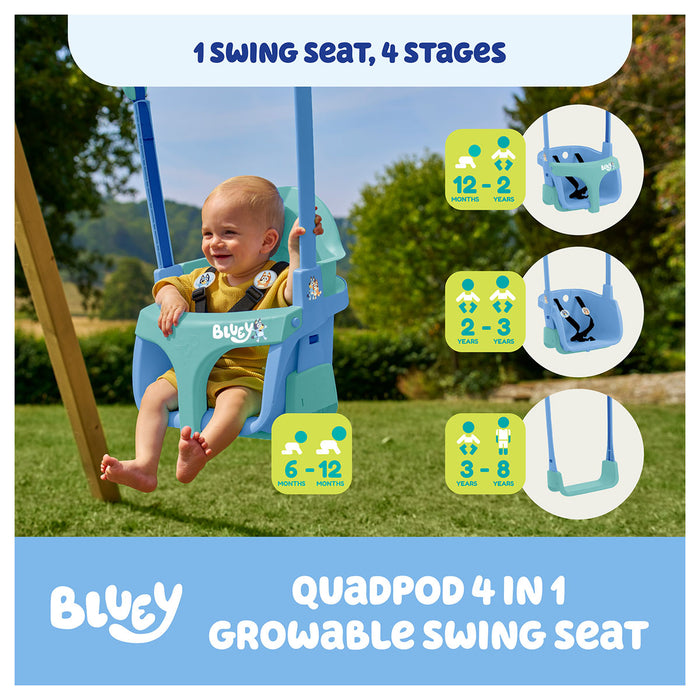 Bluey Quadpod 4-in-1 Growable Swing Seat