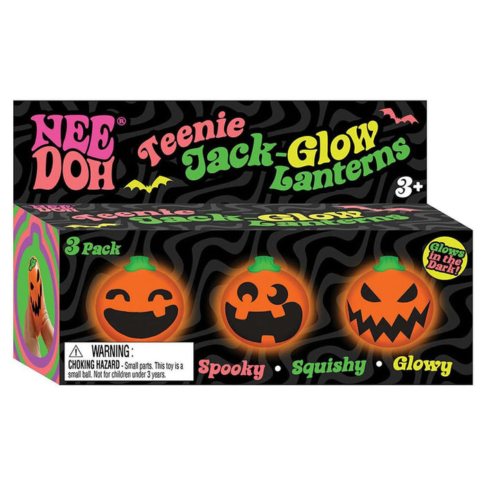 NeeDoh Teenie Jack-Glow Lanterns Fidget Toy (3 Pack)