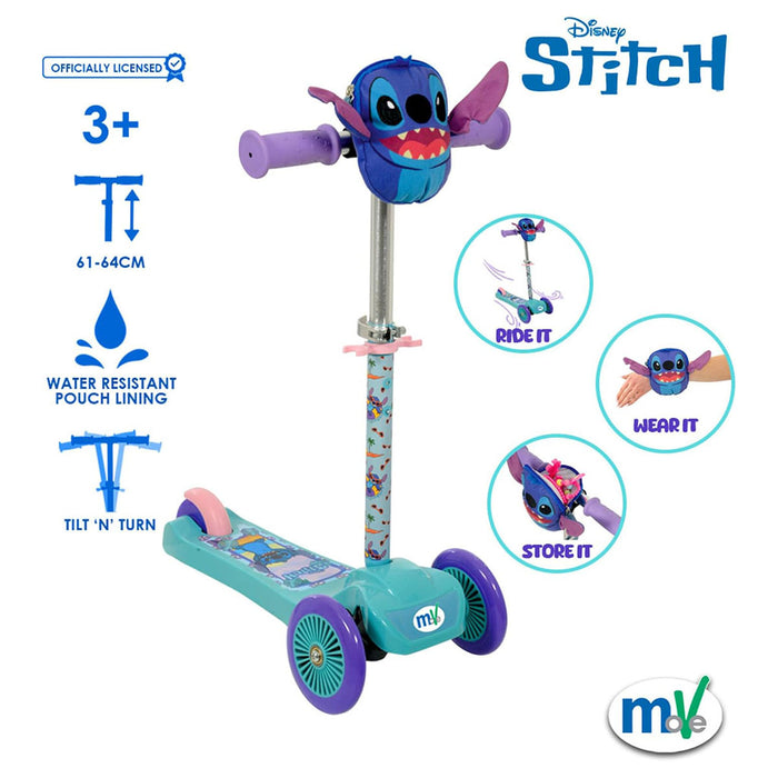Disney Stitch Mini Go! Tilt Scooter with Squishle