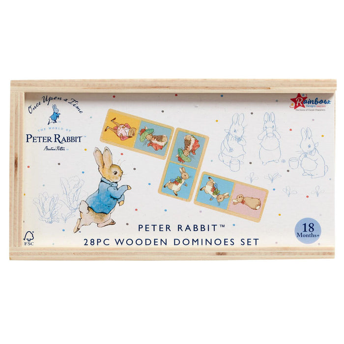 Peter Rabbit 28 Piece Wooden Dominoes Set