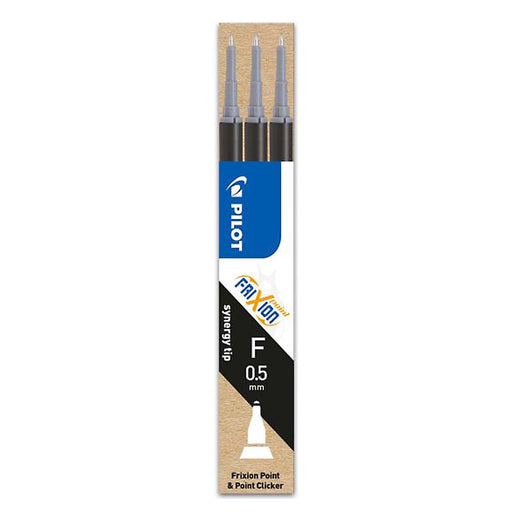 Pilot FriXion Point & Point Clicker F 0.5mm Synergy Tip Black Refills (3 Pack)