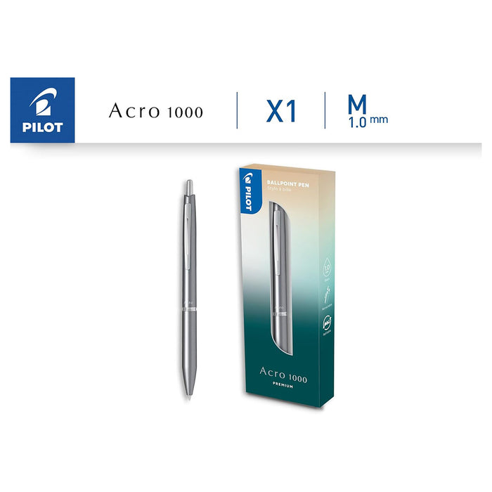 Pilot Acro 1000 Premium Medium Line Ballpoint Pen