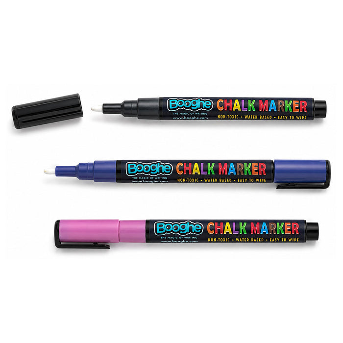 Chalk Markers Metallic Colours Extra Fine Tip 1mm 12 Pack