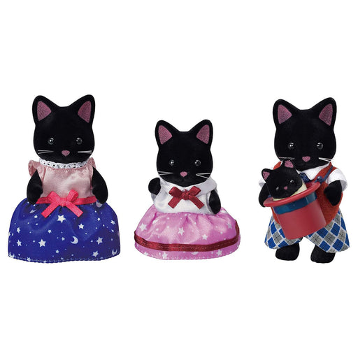 Sylvanian Families Midnight Cat Family Figures (4 Pack)
