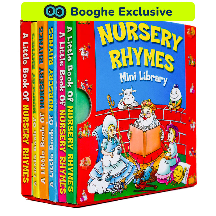 Nursery Rhymes Mini Library Board Books Set of 6