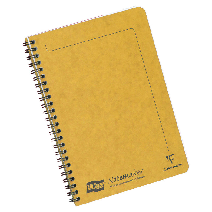 Europa 120 Page Wire Ruled Notemaker A5 Assorted Colour (Pack of 10)