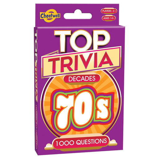 Top Trivia Decades 70s Card Game