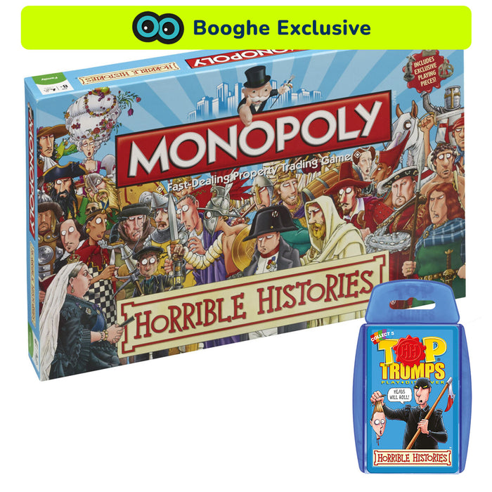 Horrible Histories Monopoly & Top Trumps Cards Games Bundle