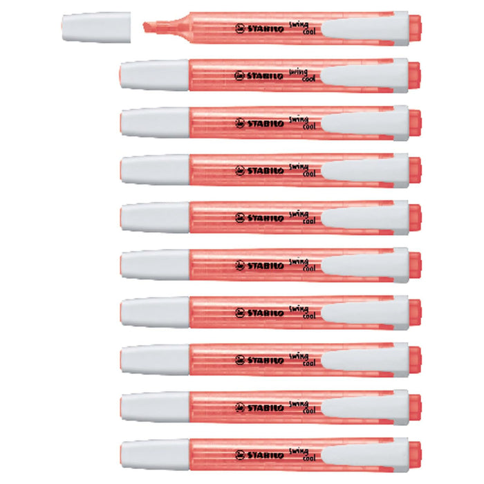STABILO swing cool Red Highlighter (10 Pack)