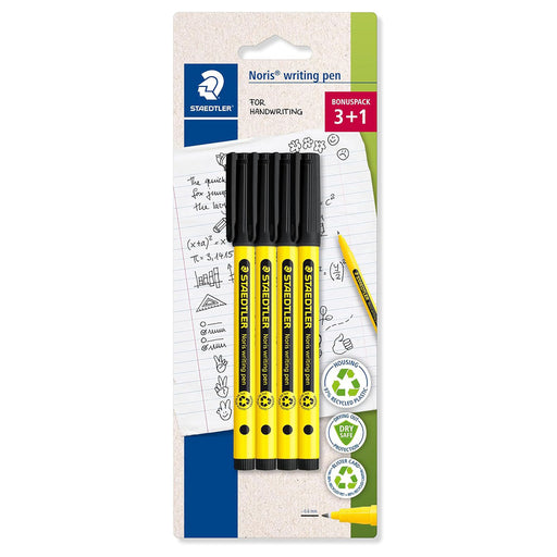 Staedtler Noris Writing Pen Black Ink (4 Pack)