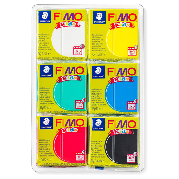 Staedtler FIMO Kids Oven-Bake Modelling Clay Colour Pack Basic 252g
