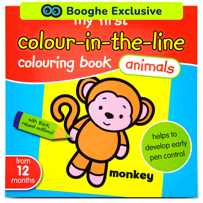 My First Colour-in-the-Line Colouring Book Animals