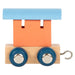 Letters Train Polar Salmon & Ice Blue Train Car Wooden Toy