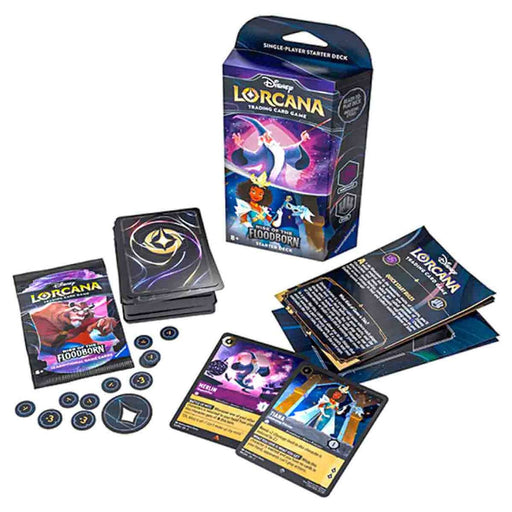 Disney Lorcana: Trading Card Game: RIse of the Floodborn Starter Deck Amethyst & Steel