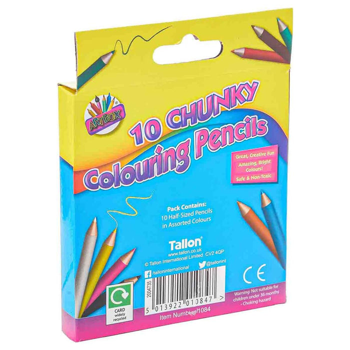 Artbox 10 Chunky Colouring Pencils with Sharpener