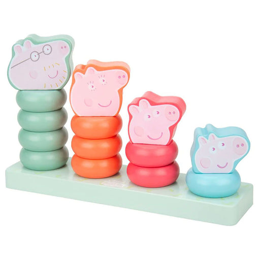 Peppa Pig Wooden Family Ring Stacker Set