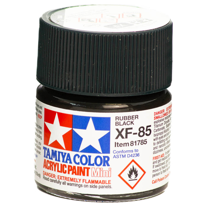 Tamiya Color Acrylic Paint Mini XF-85 Rubber Black