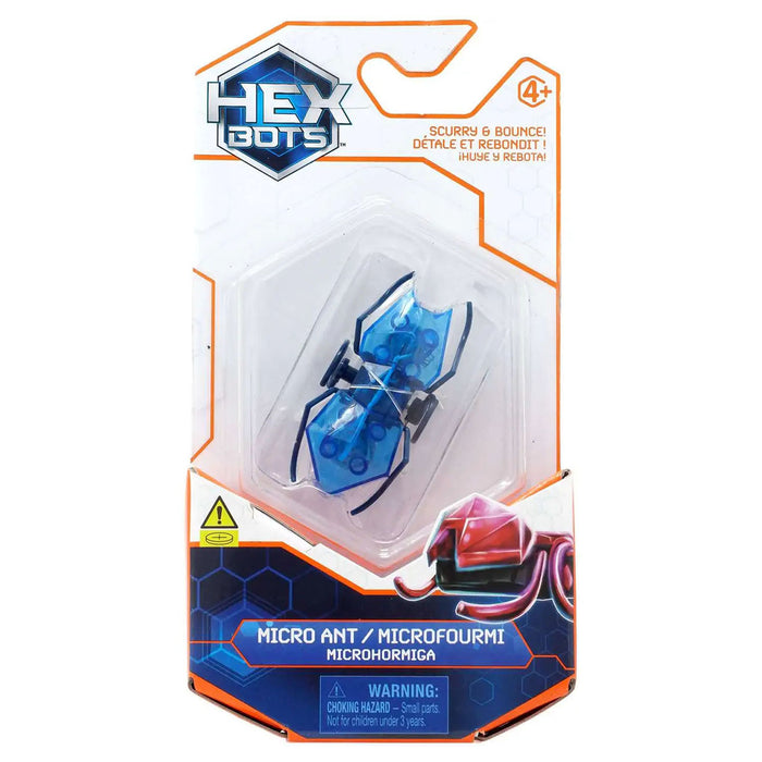 Hex Bots Micro Ant Blue Mini Robot Bug